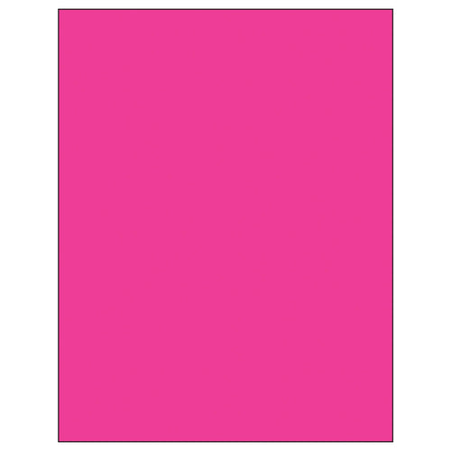 8.5x11 Fluorescent Pink Permanent Adhesive Laser Labels 100/Case LL185PK - alias listing