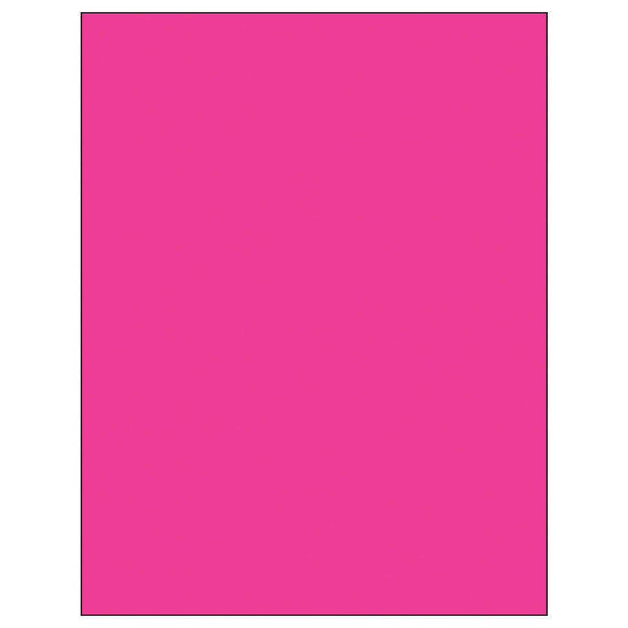 8.5x11 Fluorescent Pink Permanent Adhesive Laser Labels 100/Case LL185PK - alias listing