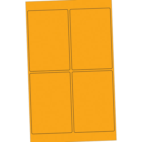 4x6 Fluorescent Orange Permanent Laser Labels 400/Case LL186OR - alias listing