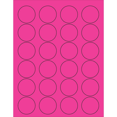 High-visibility fluorescent pink circle laser labels designed for shipping coordinators who need maximum visibility on packages and pallets. Permanent acrylic adhesive bonds instantly to paper, corrugated, plastic, metal, and glass surfaces. 2400 labels per case‚engineered for compliance, tracking, and international logistics operations.