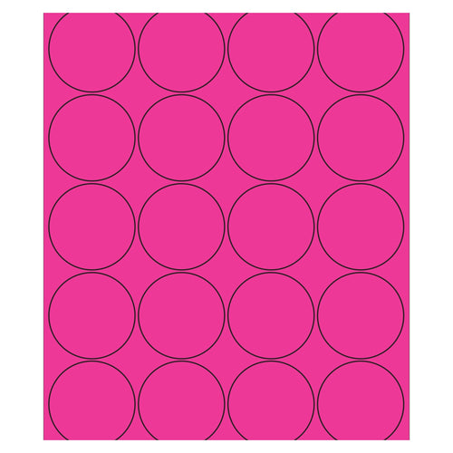 2 in Fluorescent Pink Permanent Laser Labels 2000/Case LL197PK - alias listing