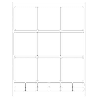 2.75x2.75 Glossy White Permanent Acrylic Laser Labels 900/Case LL201 - alias listing