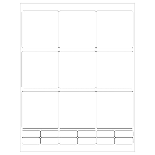 2.75x2.75 Glossy White Permanent Acrylic Laser Labels 900/Case LL201 - alias listing