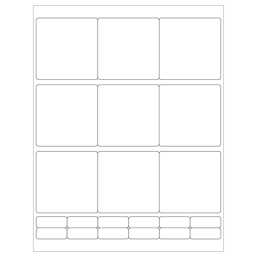 2.75x2.75 Glossy White Permanent Acrylic Laser Labels 900/Case LL201 - alias listing
