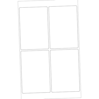 4x6 Glossy White Permanent Acrylic Laser Labels 400/Case LL204 - alias listing