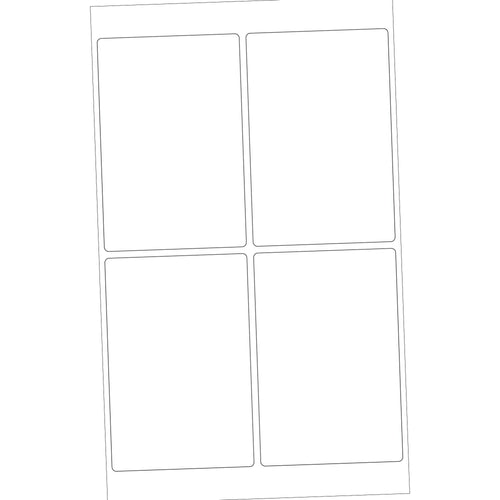 4x6 Glossy White Permanent Acrylic Laser Labels 400/Case LL204 - alias listing