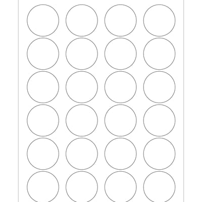 1 5/8 in Glossy White Circle Laser Labels 2400/Case LL207 - alias listing