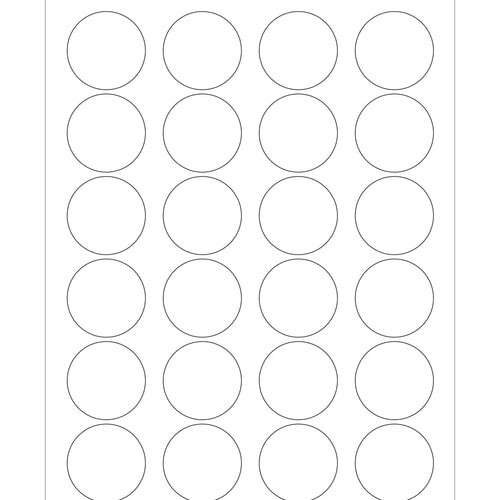 1 5/8 in Glossy White Circle Laser Labels 2400/Case LL207 - alias listing