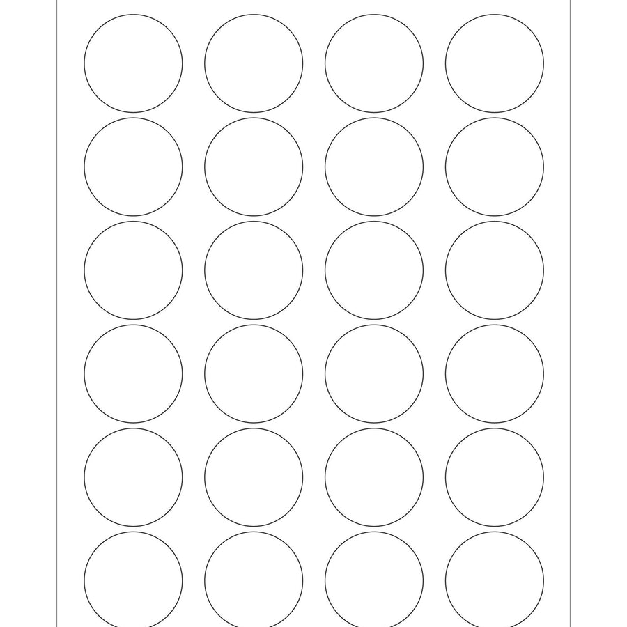 1 5/8 in Glossy White Circle Laser Labels 2400/Case LL207 - alias listing