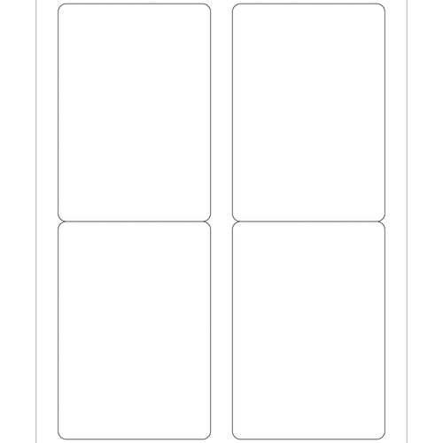 3.5x5 Glossy White Permanent Laser Labels 400/Case LL209 - alias listing