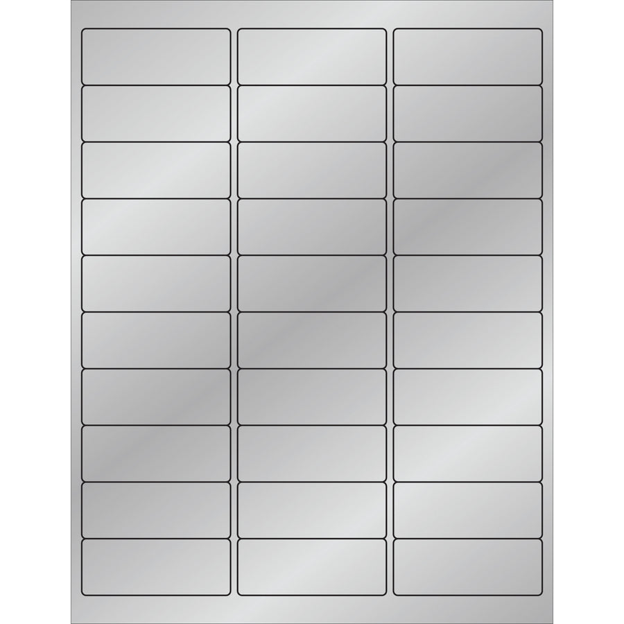 Professional-grade 2 5/8" x 1" silver foil rectangle laser labels designed for shipping coordinators and logistics professionals who need durable, high-visibility labeling. Heat-resistant permanent acrylic adhesive resists jamming and printer damage. Each case contains 3,000 labels with included Microsoft Word template for easy formatting.