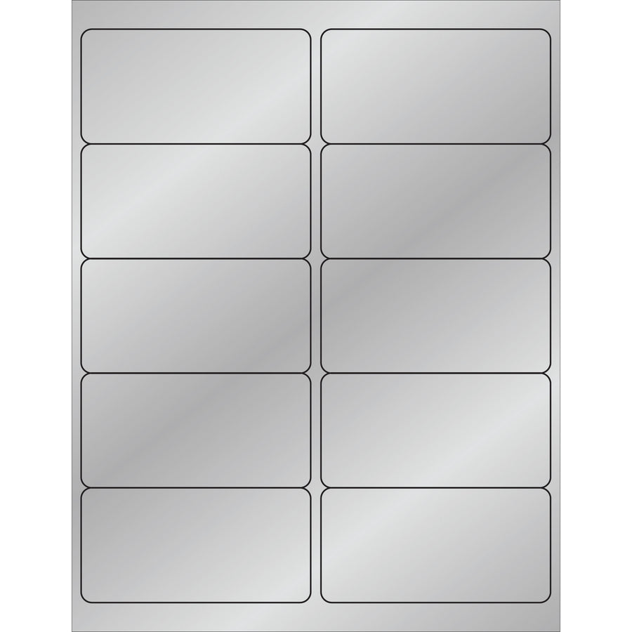 Premium 4x2 silver foil rectangle laser labels deliver professional branding with heat-resistant permanent acrylic adhesive that resists printer jamming. Each case contains 1,000 printable labels compatible with standard laser printers. Pre-formatted Microsoft Word template included for immediate deployment.