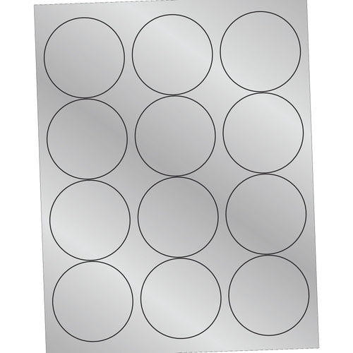 2.5 in Silver Foil Circle Laser Labels 1200/Case LL217SR - alias listing