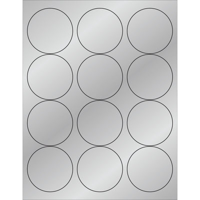 Professional 2.5" silver foil circle laser labels designed for shipping coordinators and logistics professionals who need reliable, heat-resistant identification. Featuring permanent acrylic adhesive that resists printer jamming, these 1200-count laser labels deliver consistent performance on standard laser printers with zero downtime.