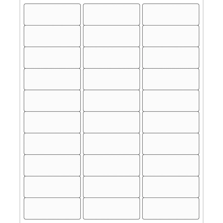 2 5/8 x 1 in Clear Permanent Acrylic Laser Labels 3000/Case LL221CL - alias listing