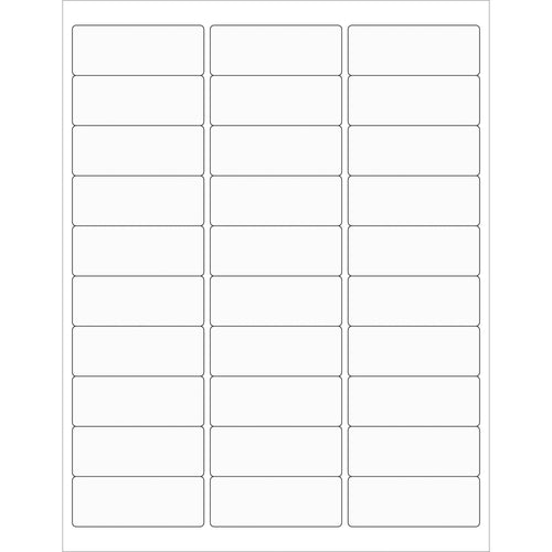 Precision-engineered clear rectangle laser labels sized 2 5/8