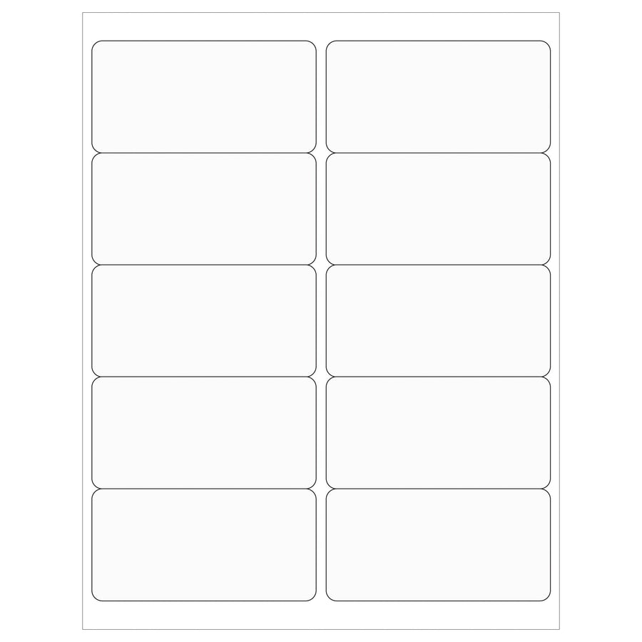 4x2 Clear Permanent Acrylic Laser Labels 1000/Case LL223CL - alias listing