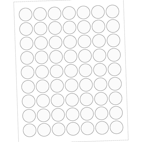 1 in Clear Circle Laser Labels Permanent Acrylic 6300/Case LL230CL - alias listing
