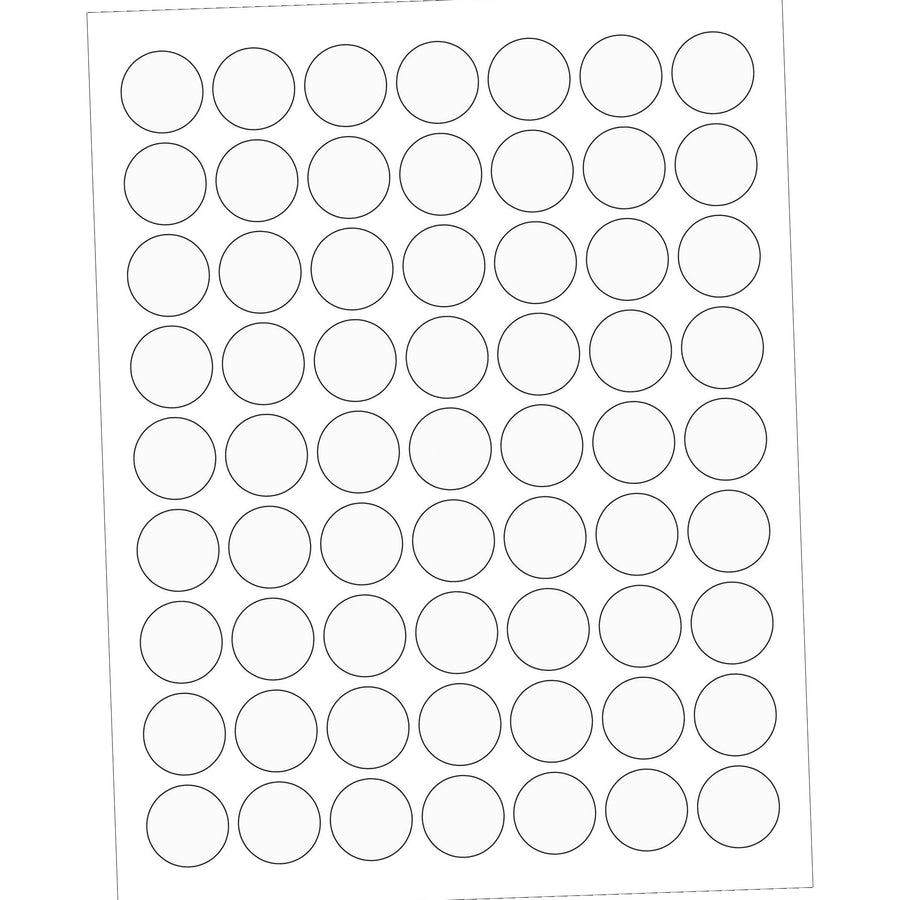 1 in Clear Circle Laser Labels Permanent Acrylic 6300/Case LL230CL - alias listing