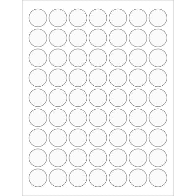 Professional-grade 1" clear circle laser labels engineered for shipping coordinators and logistics teams who need reliable, jam-free printing. Permanent acrylic adhesive resists heat and moisture. 6300-label case with ready-to-use Microsoft Word template.