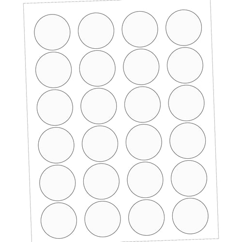 1 5/8 in Clear Circle Laser Labels Permanent Acrylic 2400/Case LL231CL - alias listing