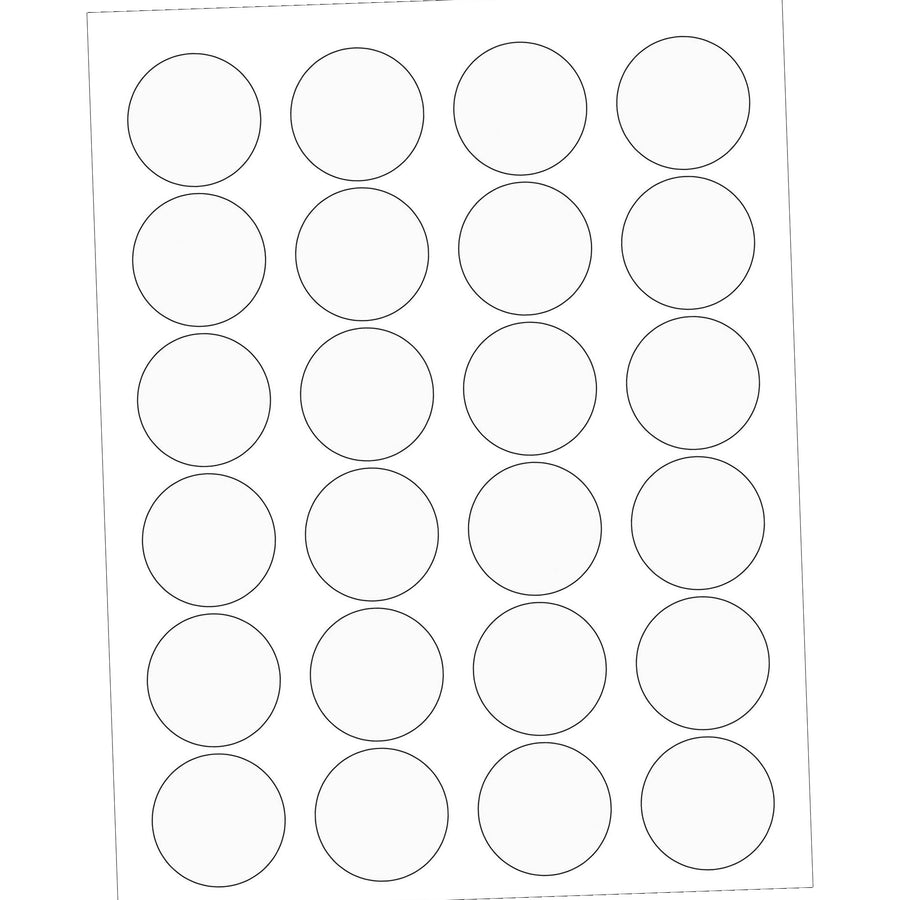 1 5/8 in Clear Circle Laser Labels Permanent Acrylic 2400/Case LL231CL - alias listing