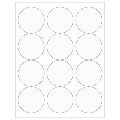 2.5 in Clear Acrylic Laser Circle Labels 1200/Case LL232CL - alias listing