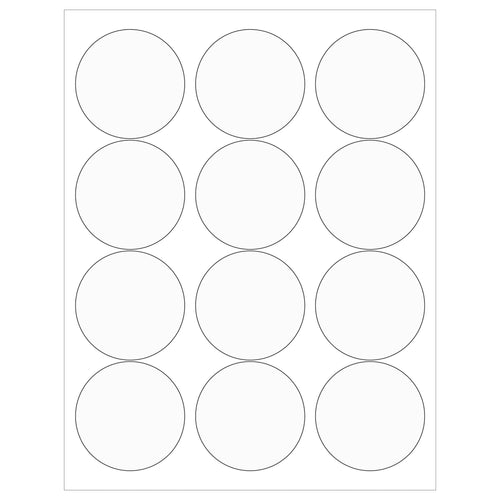 2.5 in Clear Acrylic Laser Circle Labels 1200/Case LL232CL - alias listing
