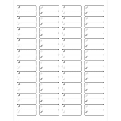 1.75" x 0.5" Pure Clear Polyester Laser Labels - 8000/Case