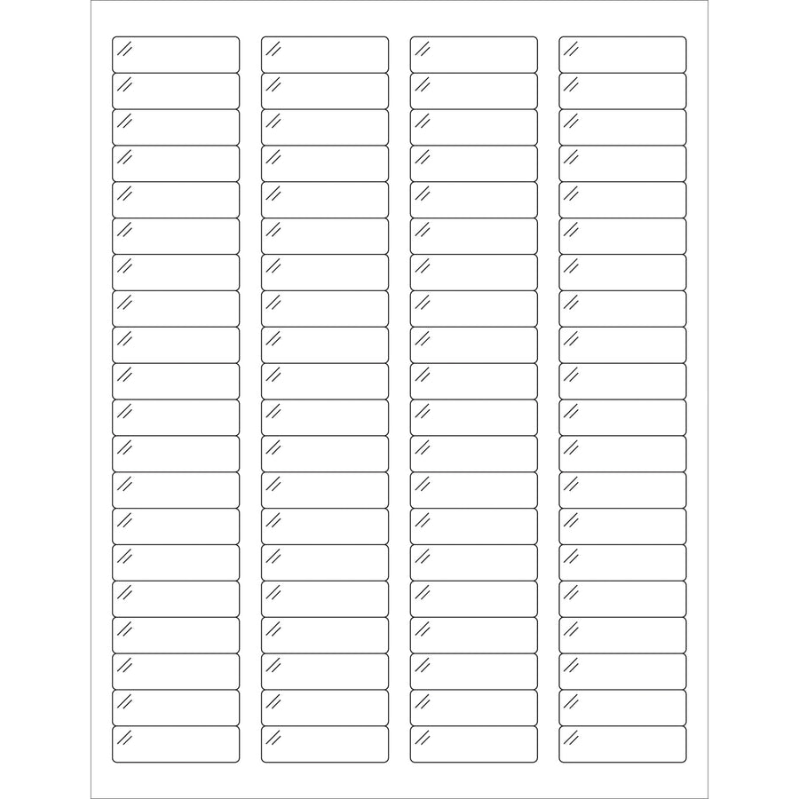 1.75" x 0.5" Pure Clear Polyester Laser Labels - 8000/Case