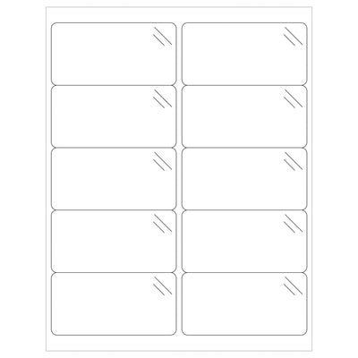 4x2 Crystal Clear Polyester Laser Labels 1000/Case LL238CC - alias listing