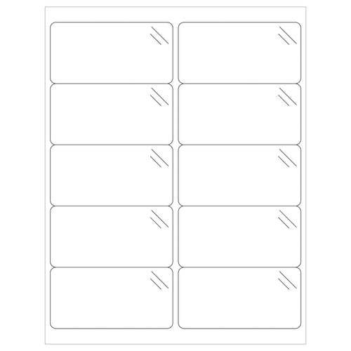 4x2 Crystal Clear Polyester Laser Labels 1000/Case LL238CC - alias listing