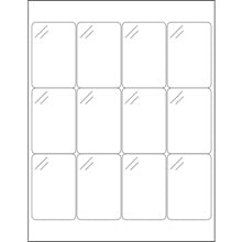 2x3 Pure Clear Rectangle Laser Labels