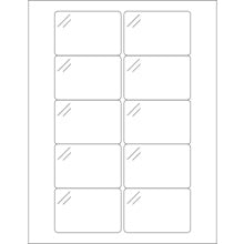 3x2 Pure Clear Rectangle Laser Labels