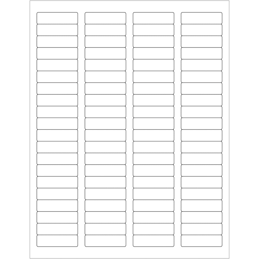 Weather-resistant laser labels designed for shipping coordinates and logistics professionals who need durable, long-lasting labeling in harsh environments. These 1 3/4" x 1/2" printable labels feature tear-resistant polyester construction with permanent acrylic adhesive‚ink won't bleed and condensation won't damage compliance markings. Sold as case of 8,000.