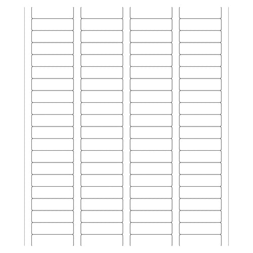 1 3/4 x 1/2 in White Removable Laser Labels 8000/Case LL261 - alias listing