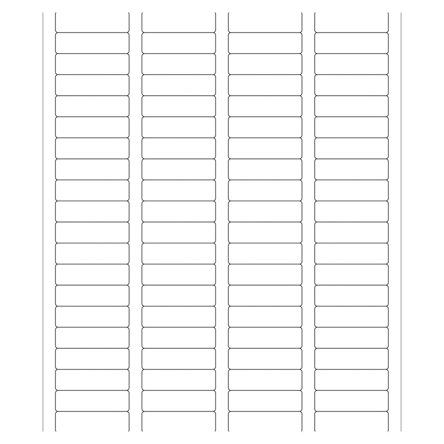 1 3/4 x 1/2 in White Removable Laser Labels 8000/Case LL261 - alias listing