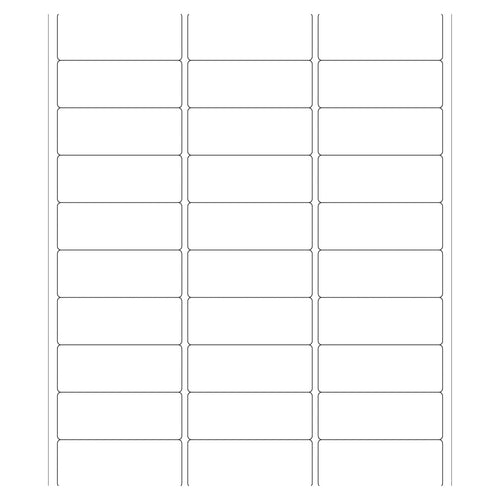 2 5/8 x 1 in White Removable Laser Labels 3000/Case LL262 - alias listing