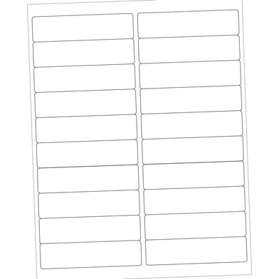 4x1 White Removable Acrylic Laser Labels 2000/Case LL264 - alias listing