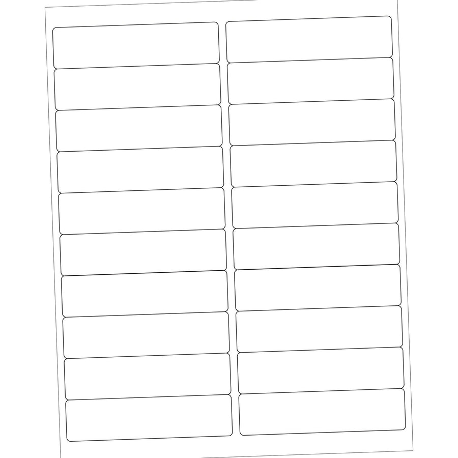 4x1 White Removable Acrylic Laser Labels 2000/Case LL264 - alias listing