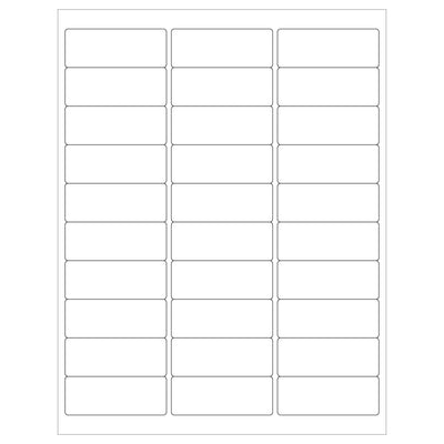 2 5/8 x 1 in Opaque White Blockout Laser Labels Permanent Acrylic 3000/Case LL289 - alias listing