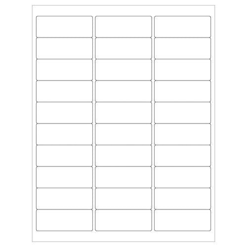 2 5/8 x 1 in Opaque White Blockout Laser Labels Permanent Acrylic 3000/Case LL289 - alias listing