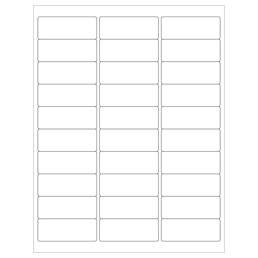 2 5/8 x 1 in Opaque White Blockout Laser Labels Permanent Acrylic 3000/Case LL289 - alias listing