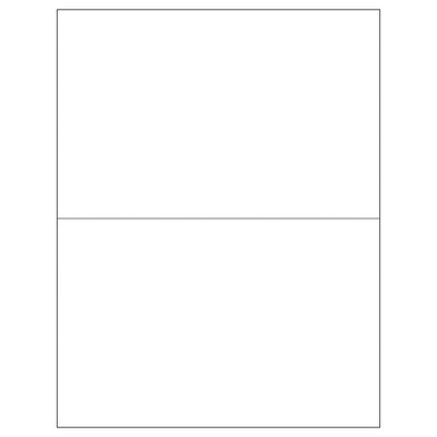 8.5x5.5 Opaque White Blockout Laser Labels Permanent Acrylic 200/Case LL292 - alias listing