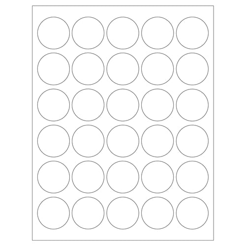 1.5 in Glossy White Circle Laser Labels 3000/Case LL301 - alias listing