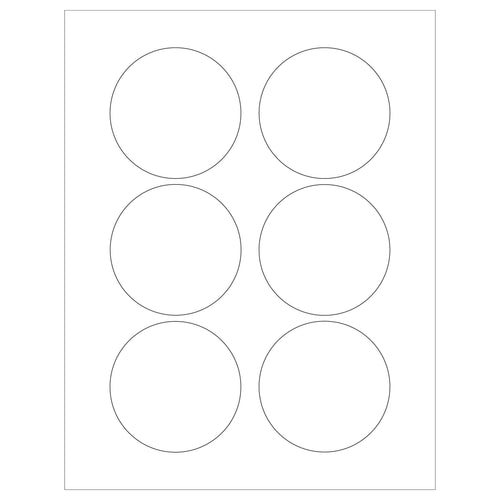 3 in Glossy White Circle Laser Labels Permanent Acrylic 600/Case LL304 - alias listing