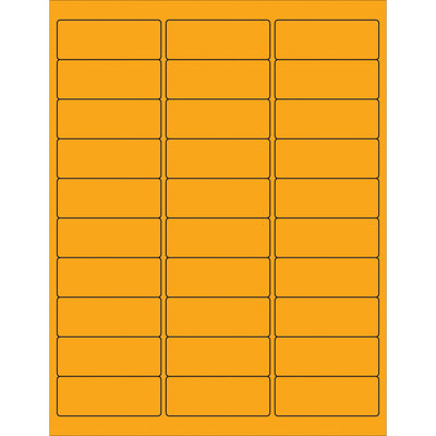 Bright fluorescent orange removable laser labels designed for shipping coordinators who need compliant, high-visibility labeling without permanent adhesion. 2 5/8" x 1" format in cases of 3,000‚compatible with laser and inkjet printers. Removes cleanly with zero residue for reusable packaging.