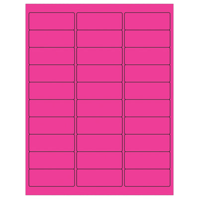 2 5/8 x 1 in Fluorescent Pink Removable Laser Labels 3000/Case LL405PK - alias listing