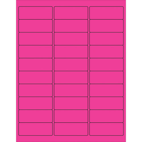 High-visibility fluorescent pink removable laser labels designed for shipping coordinators and logistics professionals who need temporary identification that won't damage surfaces. These 2 5/8