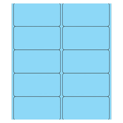4x2 Pastel Blue Removable Laser Labels 1000/Case LL410BE - alias listing